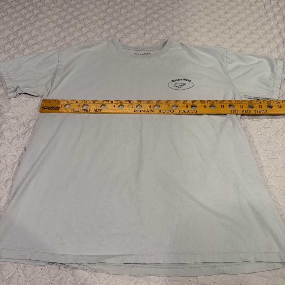 Simms Sky Blue Short Sleeve Tee - Size XXL - Picture 4 of 9